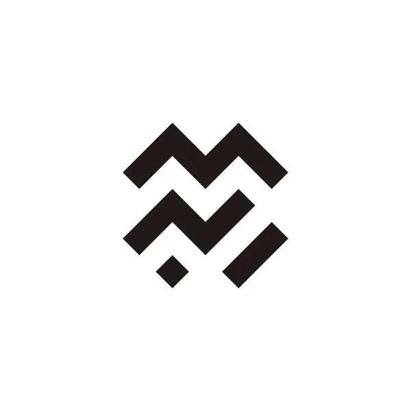 Letter Vierkant Letter Geometrisch Symbool Eenvoudige Logo Vector — Stockvector