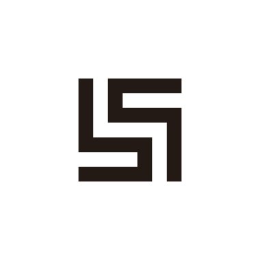 Harf b kare yuvarlak geometrik sembol basit logo vektörü
