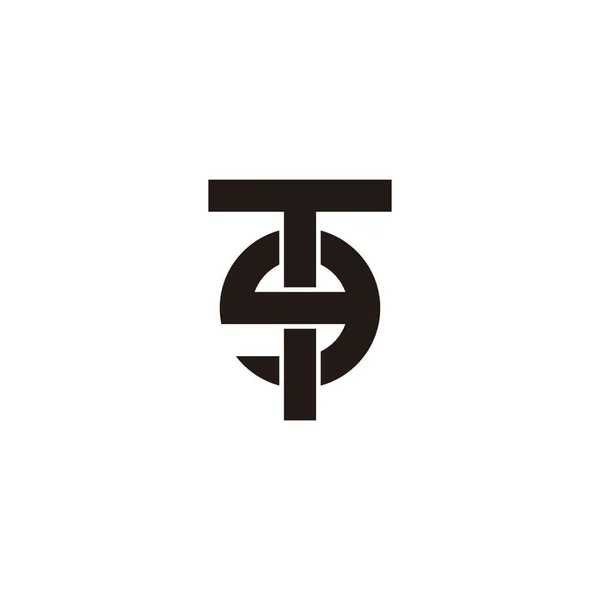Harfleri Kare Geometrik Sembol Basit Logo Vektörü — Stok Vektör