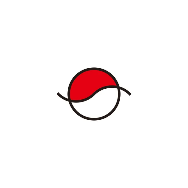 Indonesia Flag Linear Geometric Symbol Simple Logo Vector — Stock Vector