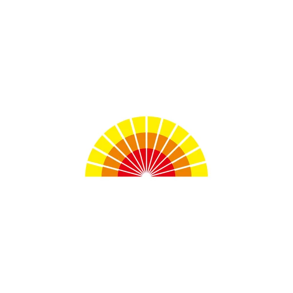 Ηλιοβασίλεμα Χαρτιά Γεωμετρικό Σύμβολο Απλό Διάνυσμα Λογότυπο — Διανυσματικό Αρχείο