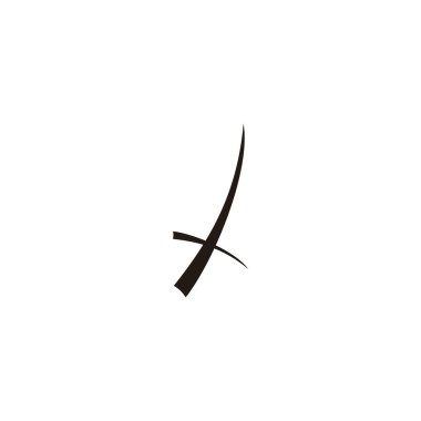 Sword geometric symbol simple logo vector