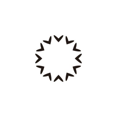 Oklar, yuvarlak geometrik sembol basit logo vektörü