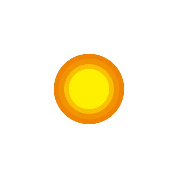 Solnedgang Eller Soloppgang Solgeometrisk Symbol Enkel Logo Vektor – stockvektor