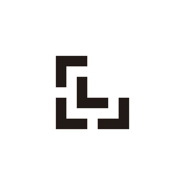 Bokstav Fyrkanter Pilar Geometrisk Symbol Enkel Logotyp Vektor Vektorgrafik