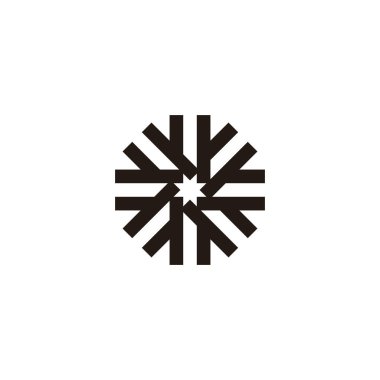 Kurdele, kare, kar tanesi geometrik sembolü basit logo vektörü