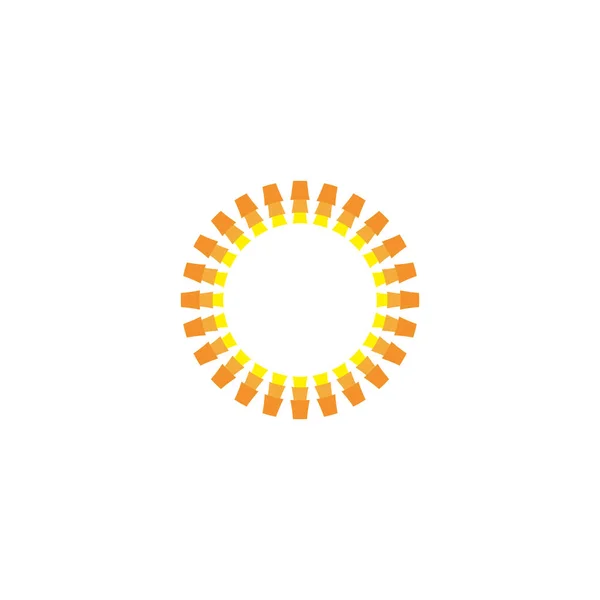 Геометрический Символ Солнца Простой Вектор Логотипа — стоковый вектор