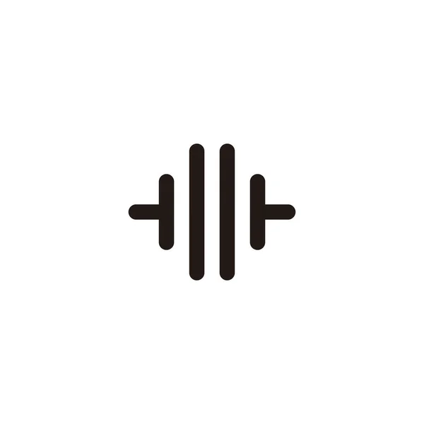Ήχος Γραμμή Γεωμετρικό Σύμβολο Απλό Διάνυσμα Λογότυπο — Διανυσματικό Αρχείο