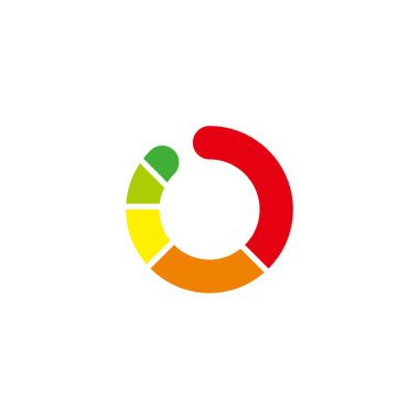 Hız veya hava durumu geometrik sembolü basit logo vektörü