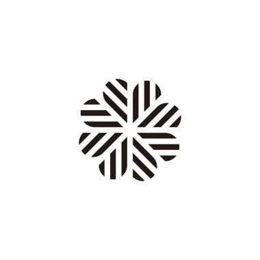 Kurdeleler, dekorasyon geometrik sembolü basit logo vektörü