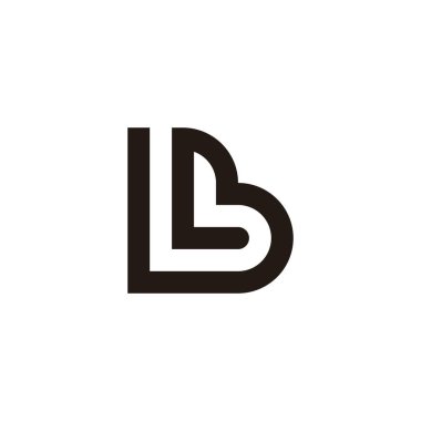 LB eğrisi geometrik sembolü basit logo vektörü