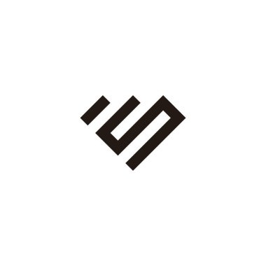 Letter S diamond, square geometric symbol simple logo vector