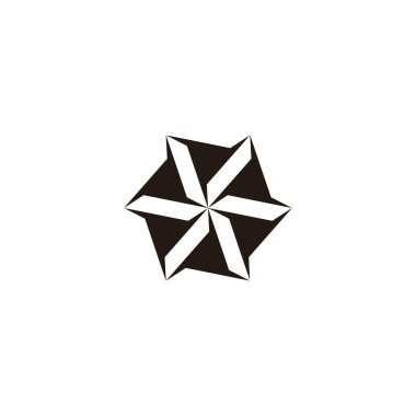 Altıgen, üçgen teknoloji geometrik sembol basit logo vektörü