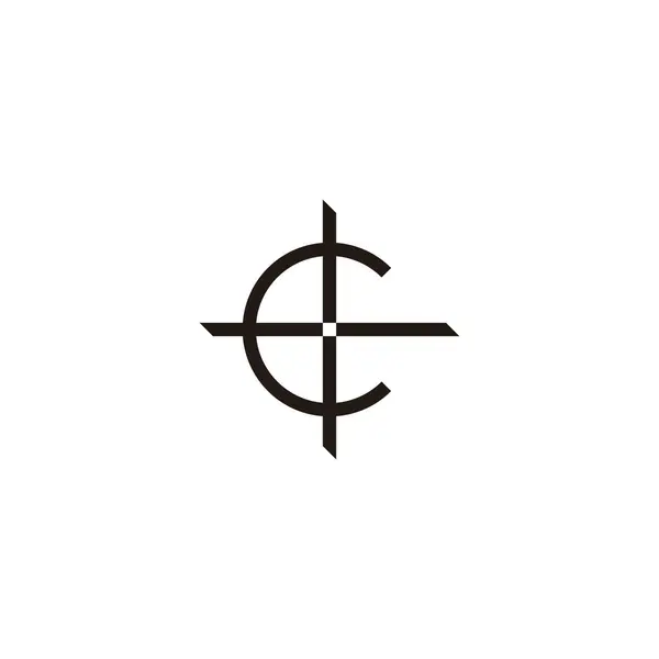 Letter Doel Geometrische Symbool Eenvoudige Logo Vector — Stockvector