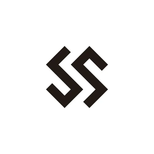 Harf Kare Harf Geometrik Sembol Basit Logo Vektörü — Stok Vektör