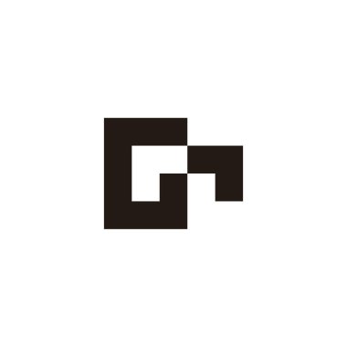 G n anahtar geometrik sembolü basit logo vektörü