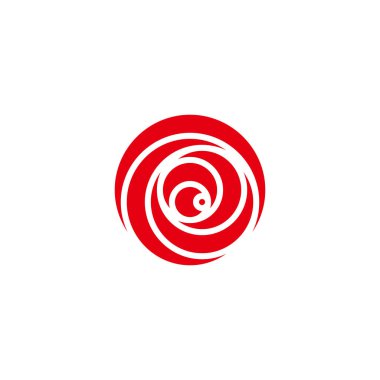 Gül, çiçek, soyut geometrik sembol basit logo vektörü