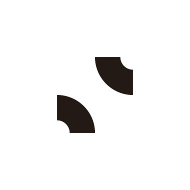 figür, soyut geometrik sembol basit logo vektörü