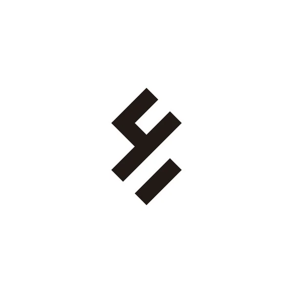 Nummer Vierkant Geometrisch Symbool Eenvoudige Logo Vector — Stockvector