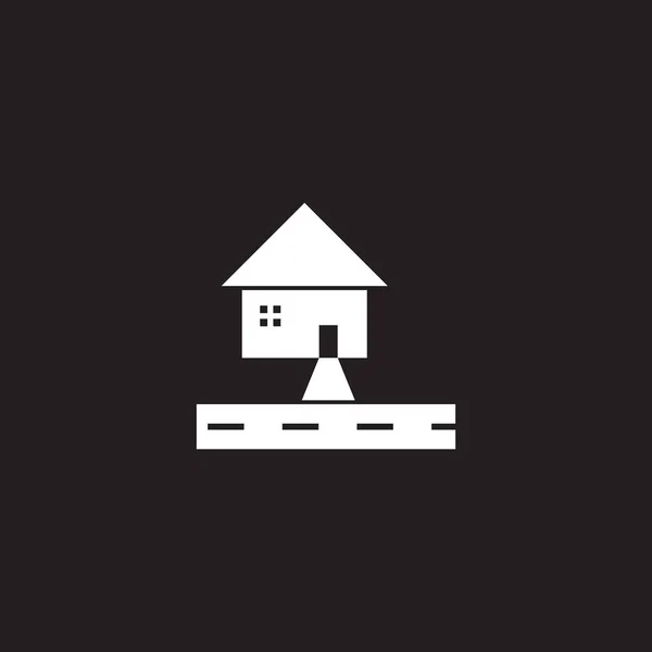 Accueil Autoroute Symbole Géométrique Simple Logo Vecteur — Image vectorielle