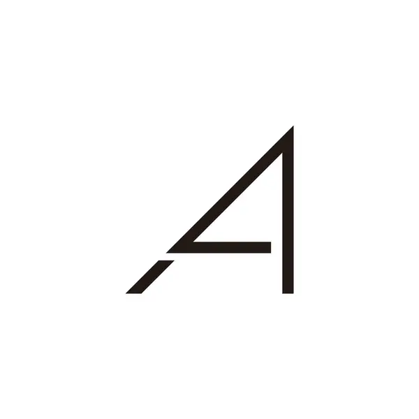 Lettre Numéro Ligne Géométrique Symbole Simple Logo Vecteur — Image vectorielle