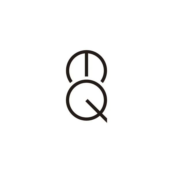 Lettera Cerchio Simbolo Geometrico Semplice Logo Vettoriale — Vettoriale Stock