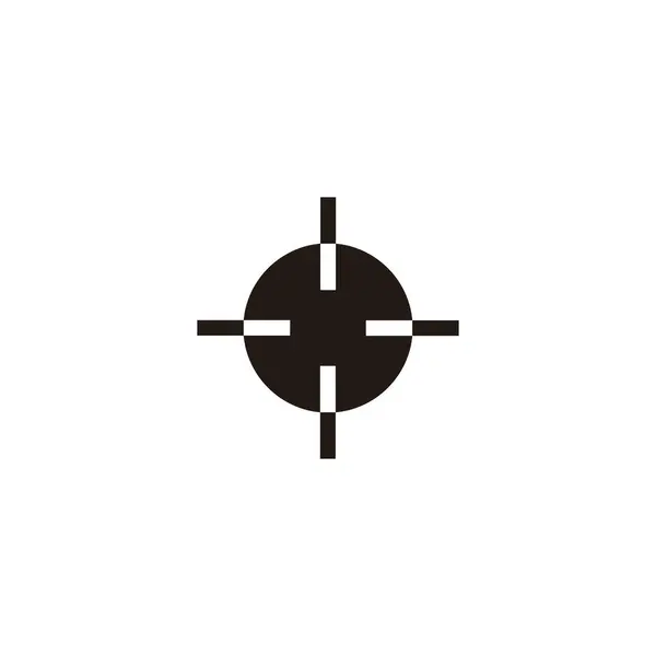 Target Simbol Geometris Vektor Logo Sederhana - Stok Vektor