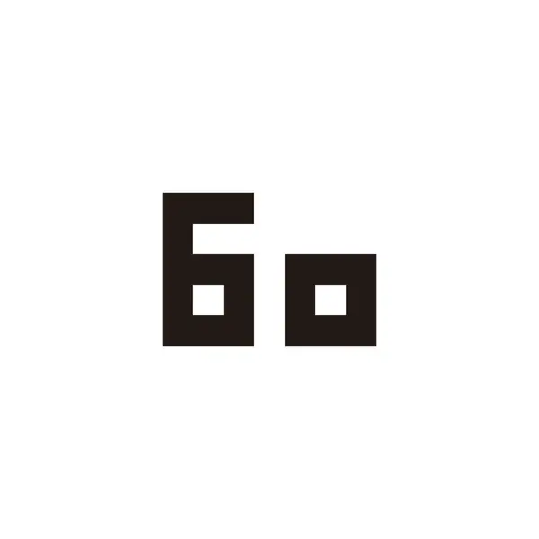 Harf Kare Geometrik Sembol Basit Logo Vektörü — Stok Vektör