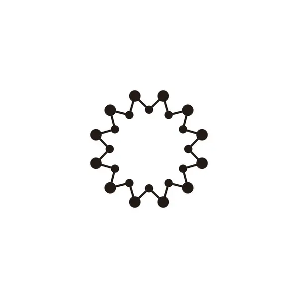 テクノロジー 生物学 要素幾何学シンボル シンプルなロゴベクター — ストックベクタ