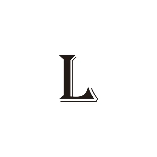 Lettera Doppio Epico Simbolo Geometrico Semplice Logo Vettore — Vettoriale Stock