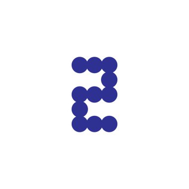 2 numara geometrik sembolü basit logo vektörü