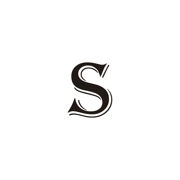 Harfler Çift Zarif Geometrik Sembol Basit Logo Vektörü — Stok Vektör
