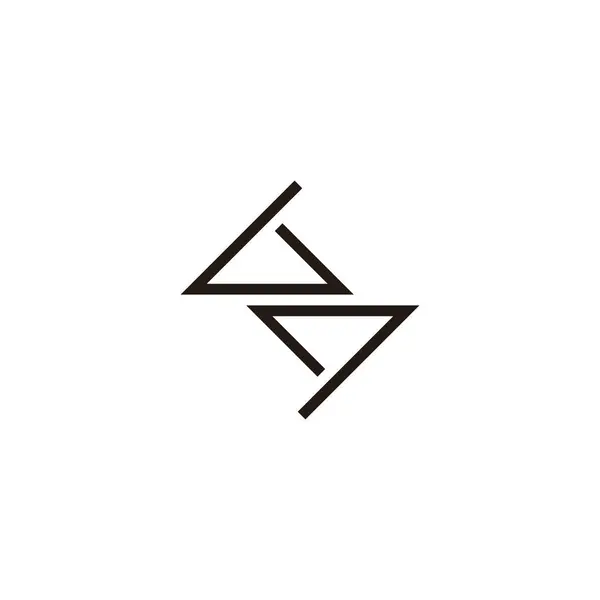 Letra Único Símbolo Geométrico Cuadrado Simple Logo Vector — Vector de stock
