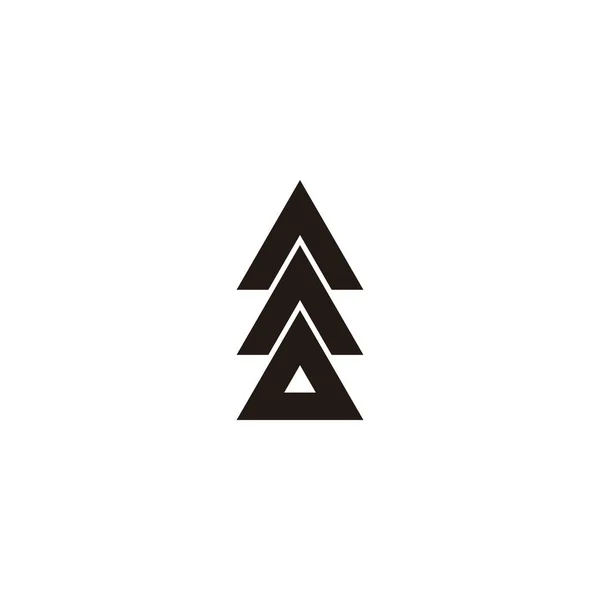 Letter Tree Triangles Geometric Symbol Simple Logo Vector — Stock Vector