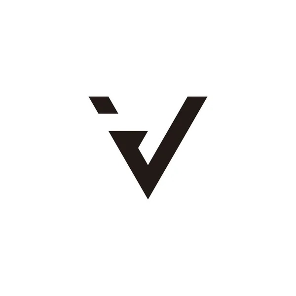 Bokstav Triangel Geometrisk Symbol Enkel Logotyp Vektor — Stock vektor