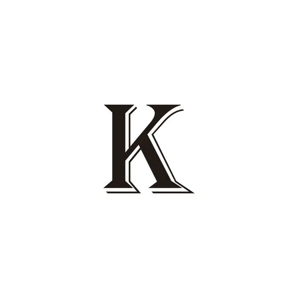 字母K双 典雅几何符号简单标识向量 — 图库矢量图片