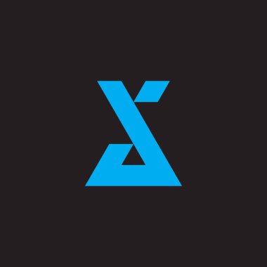 ij üçgeni geometrik sembolü basit logo vektörü