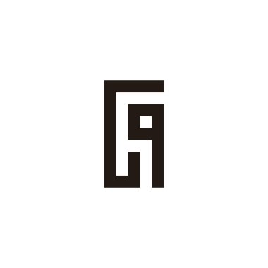 Harf Gq kare geometrik sembol basit logo vektörü