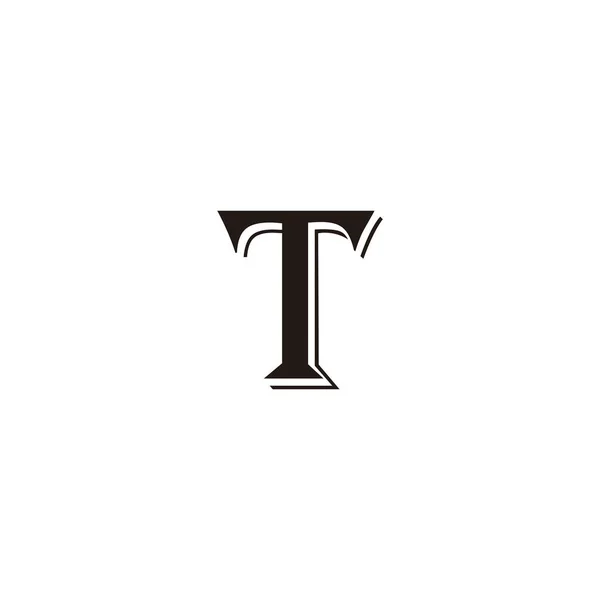 Letter Double Elegant Geometric Symbol Simple Logo Vector — Stock Vector