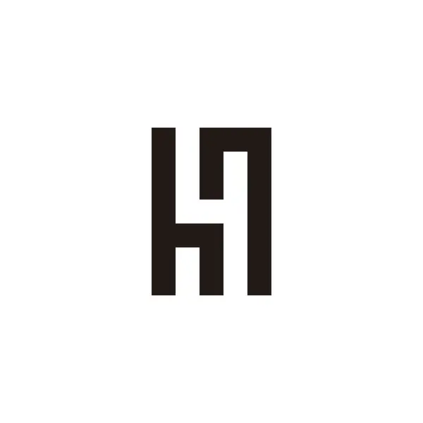 Letter Nummer Vierkant Geometrisch Symbool Eenvoudige Logo Vector — Stockvector