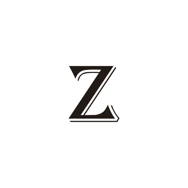 Bokstaven Dubbel Elegant Geometrisk Symbol Enkel Logotyp Vektor — Stock vektor