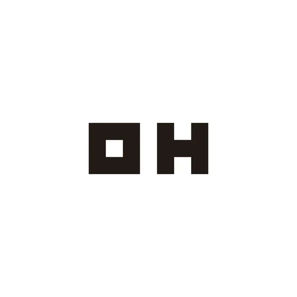字母Oh正方形几何符号简单标识向量 — 图库矢量图片