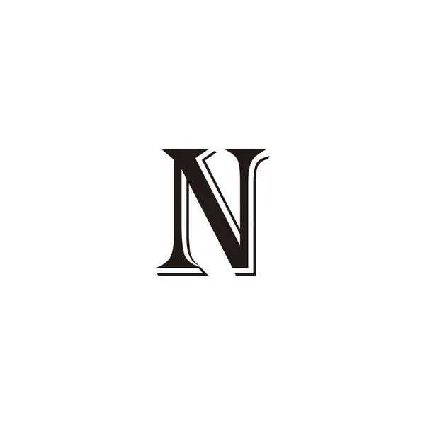 Lettera Elegante Epico Simbolo Geometrico Semplice Logo Vettoriale — Vettoriale Stock