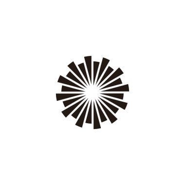 Güneş, kağıtlar geometrik sembol basit logo vektörü