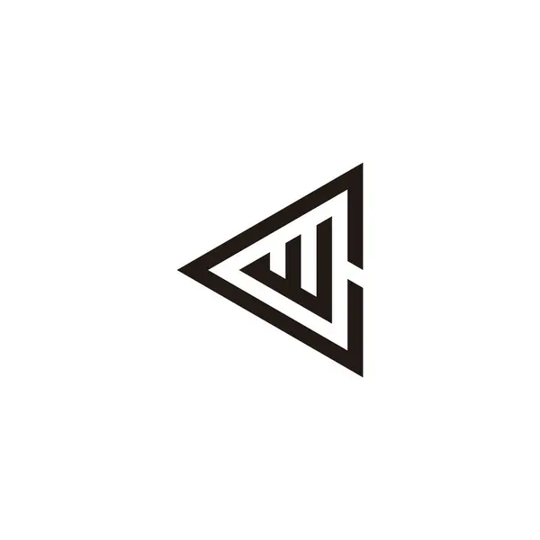 Bokstaven Triangel Geometrisk Symbol Enkel Logotyp Vektor Vektorgrafik