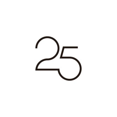 25 numaralı kombinasyon geometrik sembol basit logo vektörü