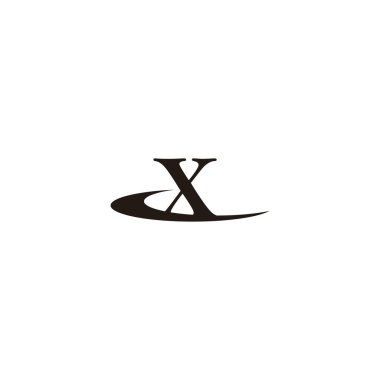 X harfi soğuk geometrik sembol basit logo vektörü