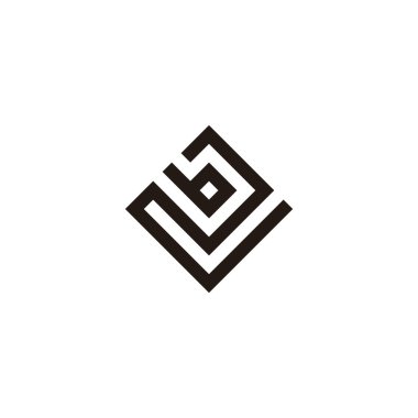 2 numaralı harf kare, zarif geometrik sembol basit logo vektörü 