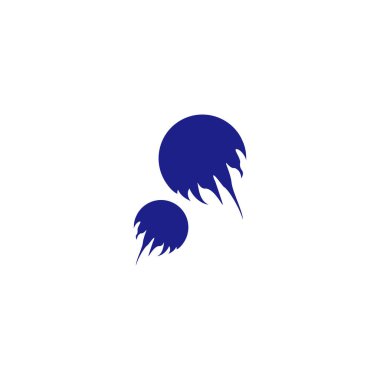 Denizanası geometrik sembolü basit logo vektörü