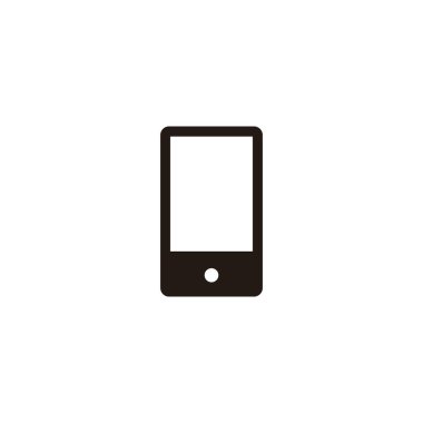El telefonu geometrik sembolü basit logo vektörü